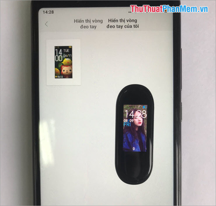 :mặt đồng hồ mi band 4 | Đồng bộ lại giao diện để hiển thị mặt đồng hồ mới
