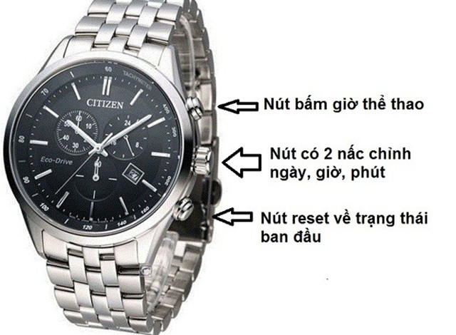 Chỉnh đồng hồ Citizen 6 kim