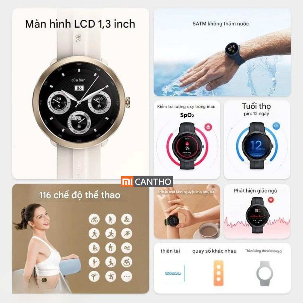 Đồng hồ thông minh có GPS theo dõi đường chạy và vị trí