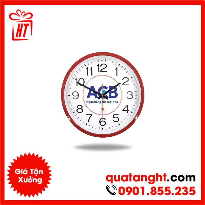 Đồng hồ treo tường in logo ABC