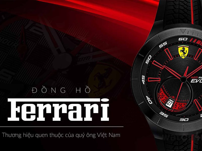 Đồng hồ Ferrari mang phong cách thể thao mạnh mẽ