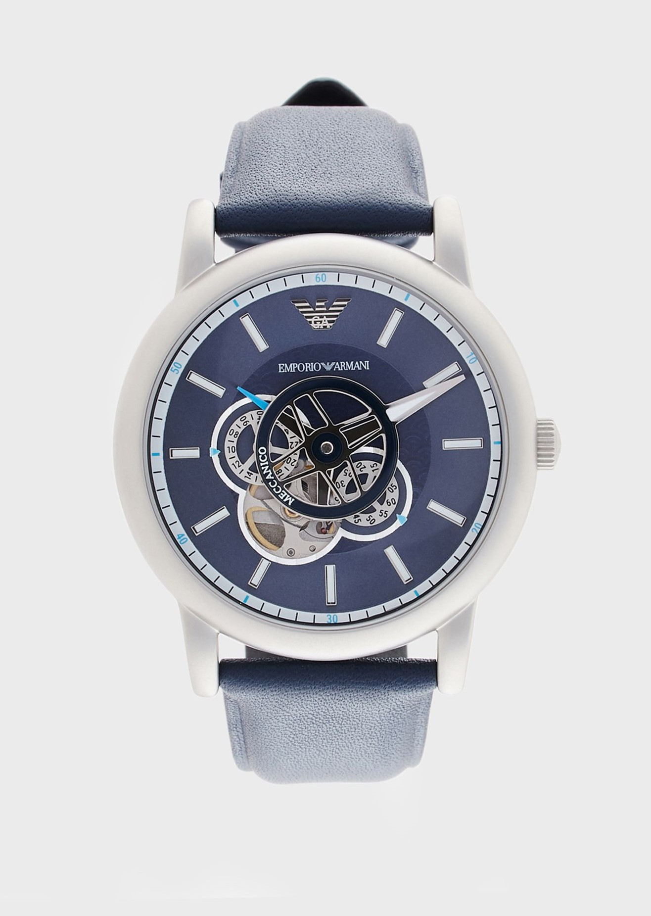 Đồng hồ Armani nam Automatic dây da, thể hiện sự đa dạng về bộ máy và phong cách của hãng