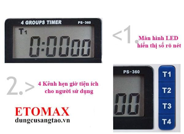 Cách sử dụng và cài đặt các kênh trên đồng hồ bấm giờ PS-360