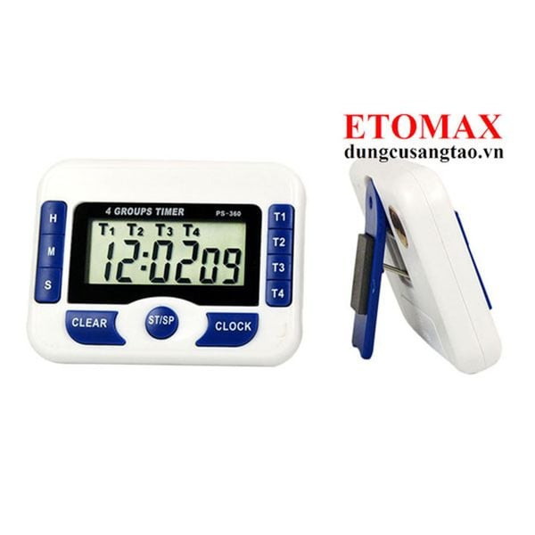 Hình ảnh đồng hồ bấm giờ đếm ngược PS-360 với màn hình lớn và các nút bấm chức năng