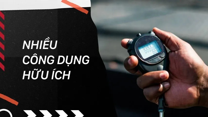 Đồng hồ bấm giờ thể thao kỹ thuật số hiện đại với nhiều tính năng hữu ích cho người tập luyện