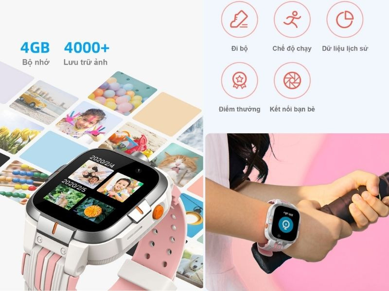 Hình ảnh đồng hồ thông minh KidCare S8 trên tay bé gái
