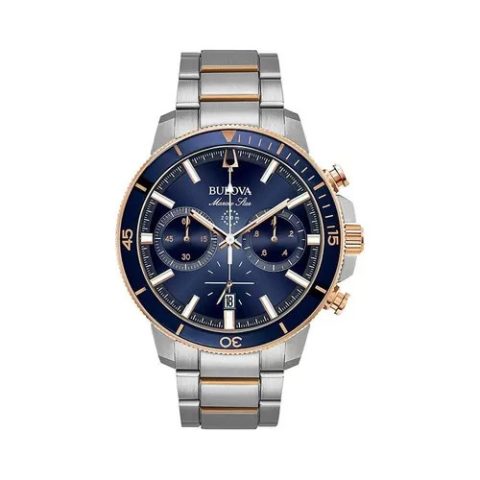 Đồng hồ thể thao cao cấp Bulova Marine Star Chronograph 98B301 với thiết kế mạnh mẽ