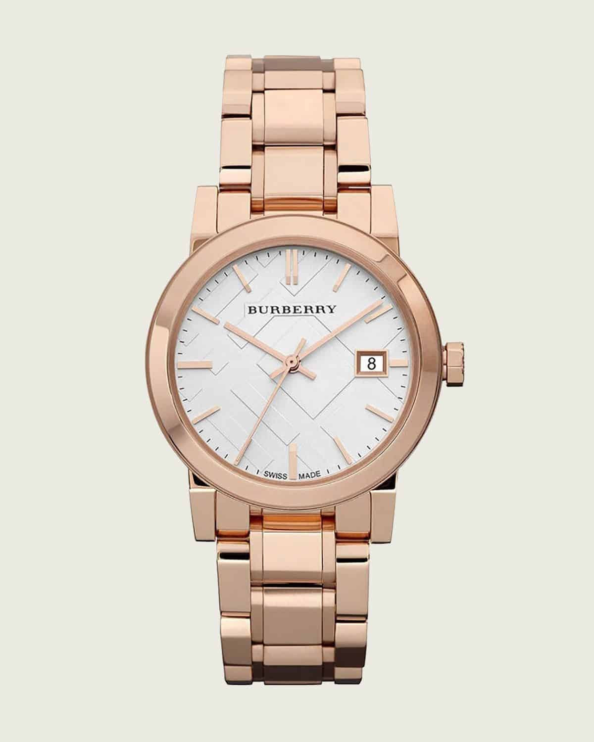 Chiếc đồng hồ Burberry với thiết kế đặc trưng của thương hiệu Anh quốc