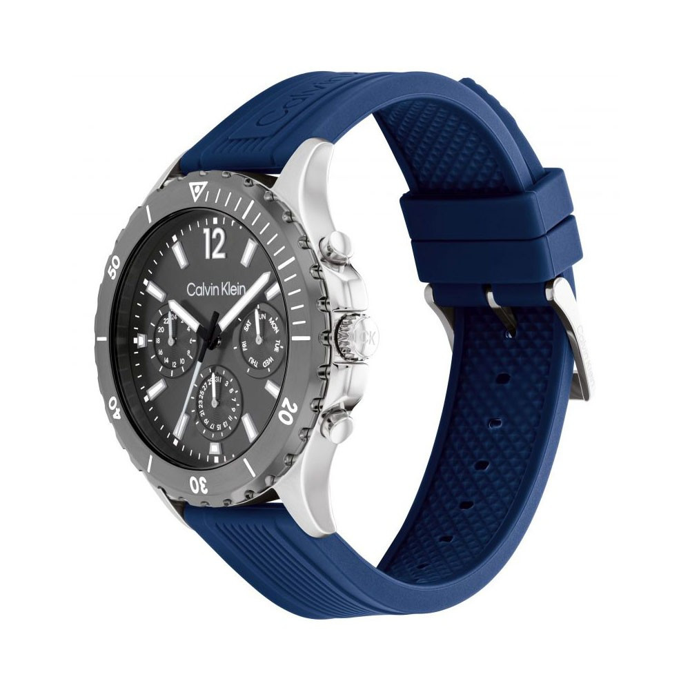 Đồng hồ nam Calvin Klein Sport 25200120 năng động với dây đồng hồ cao su silicone mềm mại, phong cách hiện đại.