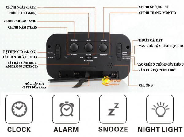 Đồng hồ cảm biến ánh sáng tiện dụng cho người dùng V1_5