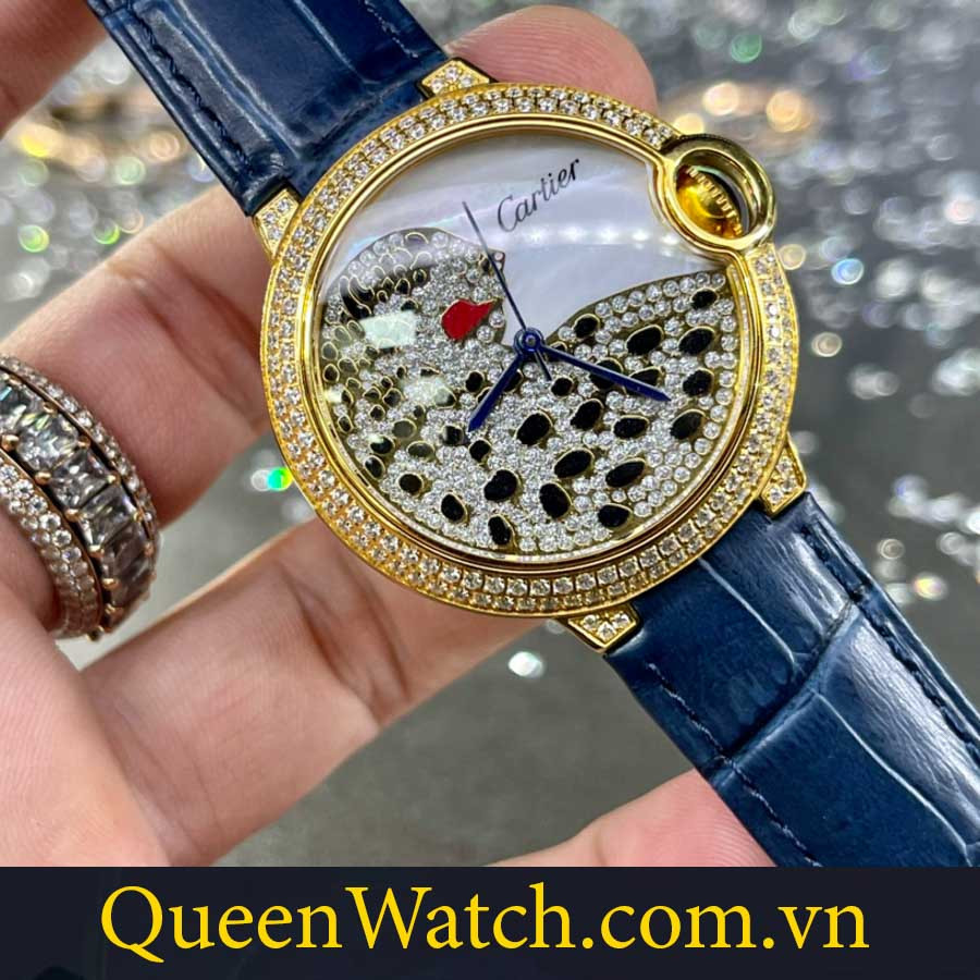 Phong cách đeo đồng hồ Cartier đính kim cương phù hợp mọi sự kiện