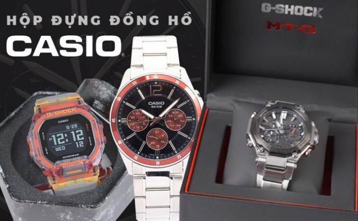 Hộp đựng cứng cáp của đồng hồ Casio chính hãng