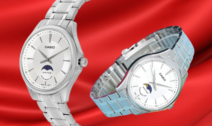 Mẫu đồng hồ Casio MTP-M100D-7AVDF mặt lớn, dây thép, mang phong cách lịch lãm cho nam sinh.