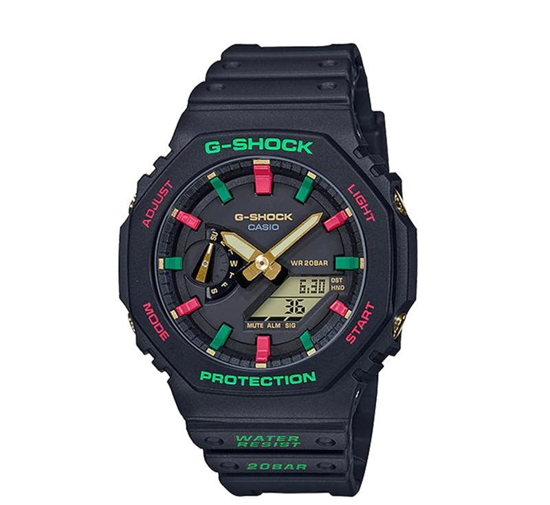 Đồng hồ G-Shock GA-2100TH-1ADR: Phiên bản Carbon Core Guard mỏng nhẹ