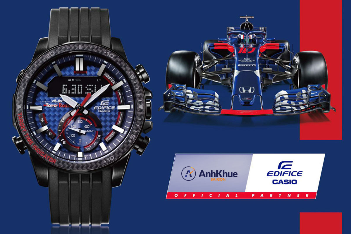 Casio Edifice hợp tác cùng đội đua F1, biểu tượng tốc độ
