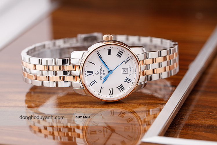 Đồng hồ Certina DS Podium Lady C001.007.22.013.00 với mặt số trắng và dây thép không gỉ