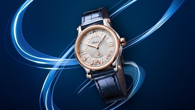 Bộ sưu tập Happy Sport của Chopard, kết hợp kim cương và thép, là biểu tượng cho thương hiệu đồng hồ Thụy Sĩ