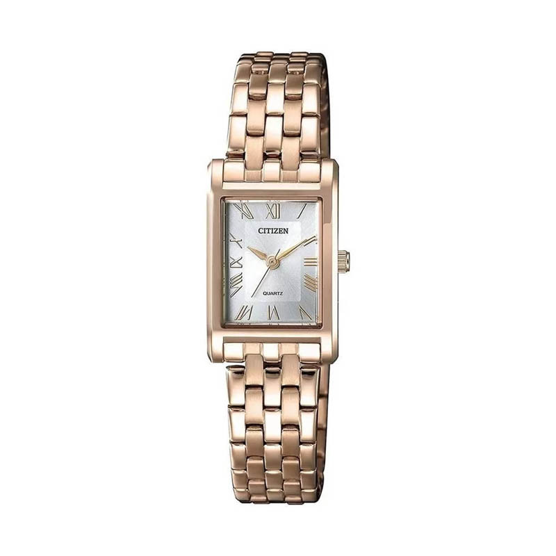 Mẫu đồng hồ Citizen mặt chữ nhật nữ EZ6364-59E với thiết kế nhỏ gọn, tinh tế và sang trọng.