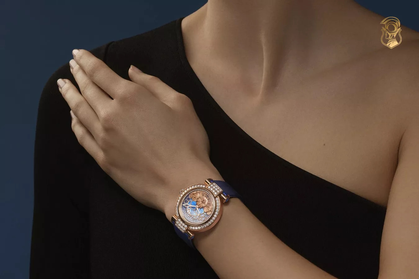 :Đồng hồ cơ đẹp chính hãng Chopard với thiết kế kim cương độc đáo