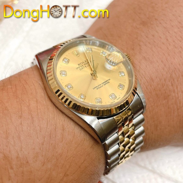 Phiên bản đồng hồ Rolex automatic chính hãng kích thước 36mm trên cổ tay