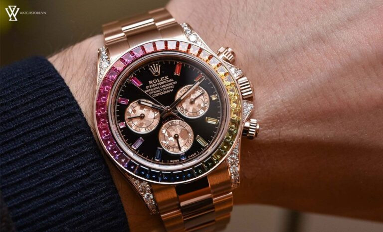 Đồng hồ Rolex Daytona Rainbow Rose Gold, một trong những mẫu đồng hồ đắt nhất Việt Nam