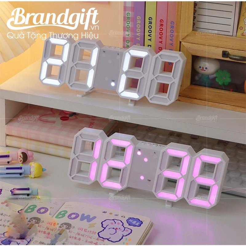 Đồng hồ để bàn đèn LED đa năng, phong cách trẻ trung