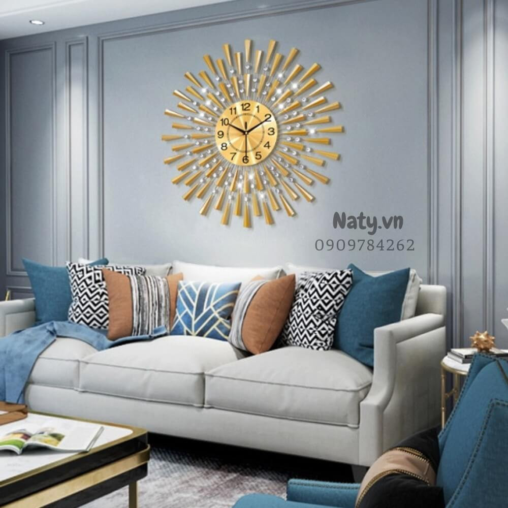 Đồng hồ treo tường nghệ thuật trang trí phòng ngủ độc đáo