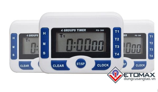 Mô tả chi tiết các chế độ 4-in-1 của đồng hồ đếm ngược điện tử PS-360