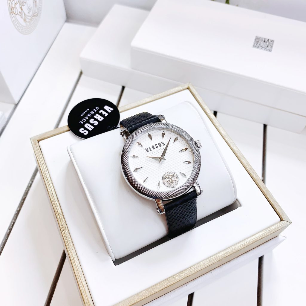 Đồng hồ đeo tay nữ màu đen Versus Versace Weho dây da