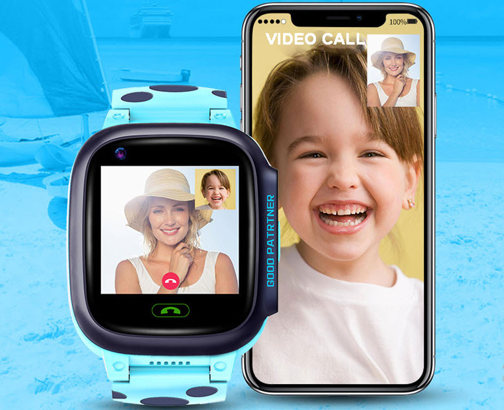 Đồng hồ điện thoại cho bé gái có camera, hỗ trợ gọi video và chụp ảnh từ xa.