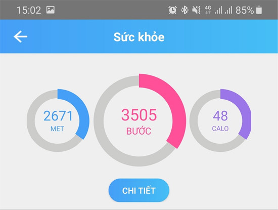 Tính năng quản lý sức khỏe, đếm bước chân trên đồng hồ định vị MyKID
