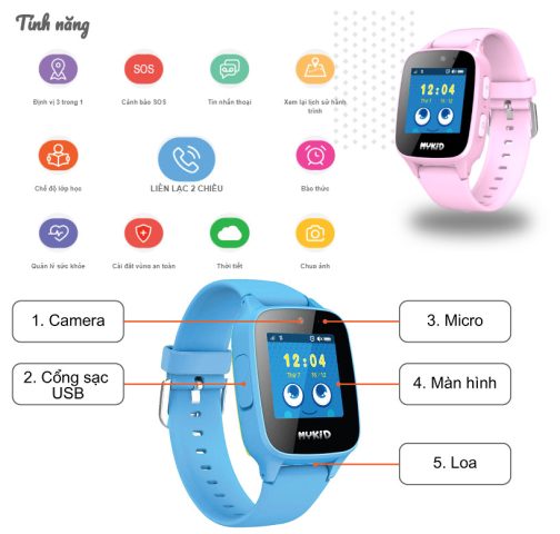 Đồng hồ màn hình cảm ứng MyKID Viettel cho bé chụp ảnh