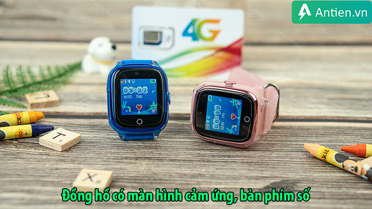Màn hình cảm ứng hiển thị bàn phím số trên đồng hồ định vị Wonlex KT01