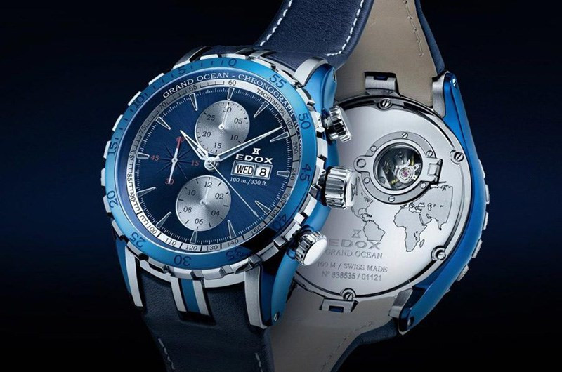Bộ máy đồng hồ Edox được lắp ráp thủ công tinh xảo, đảm bảo chất lượng và độ chính xác
