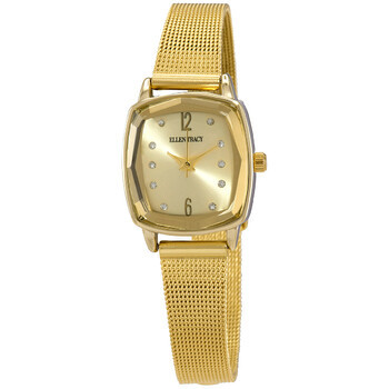 Đồng hồ Ellen Tracy Quartz Crystal Mặt Vàng ET5188GD Nữ Chính hãng
