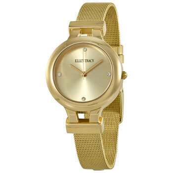 Đồng hồ Ellen Tracy Quartz Crystal Mặt Vàng ET5232GD Nữ Chính hãng
