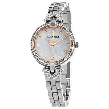 Đồng hồ Ellen Tracy Quartz Crystal Mặt Xà Cừ ET5369SL Nữ Chính hãng