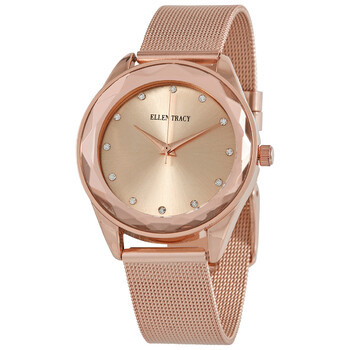 Đồng hồ Ellen Tracy Quartz Rose Mặt Vàng ET5180RG Nữ Chính hãng