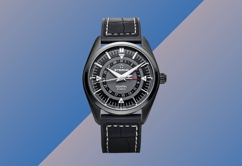 Đồng hồ Eterna Kontiki với mặt số GMT, biểu tượng của sự phiêu lưu và tính năng cao cấp của đồng hồ Eterna