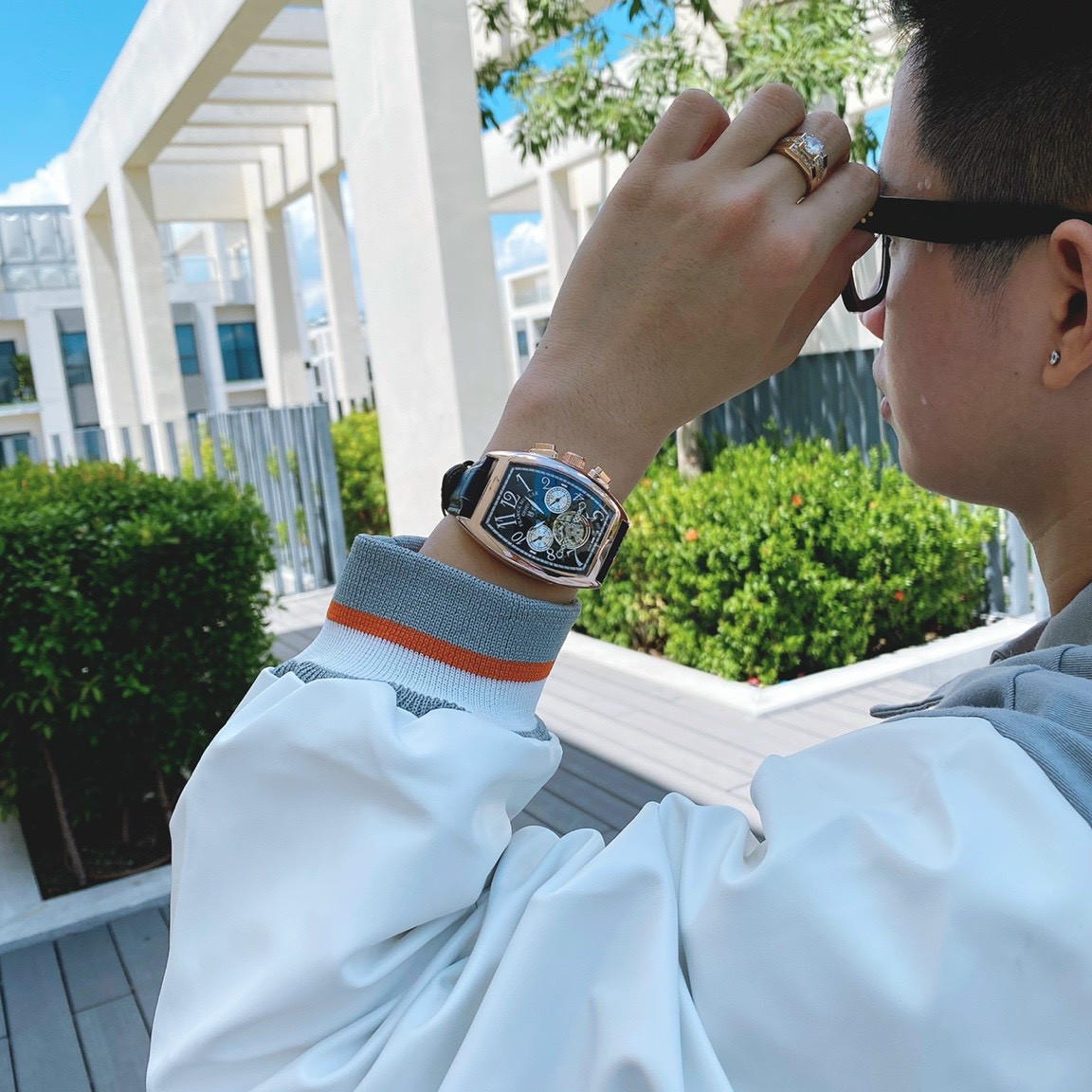 Đồng hồ Franck Muller nam lên tay mạnh mẽ nam tính