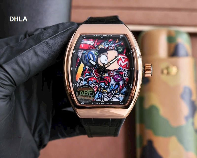 Mẫu Franck Muller V45 Loes Van Delft Limited Edition Rep 1:1 với vỏ thép và dây da cao cấp