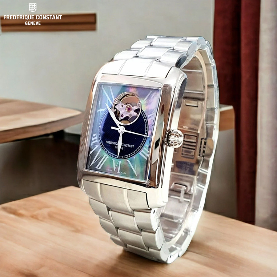 Vẻ đẹp mới lạ cùng màu sắc khác biệt trên chiếc đồng hồ Frederique Constant mặt vuông FC-310MPN4S36B