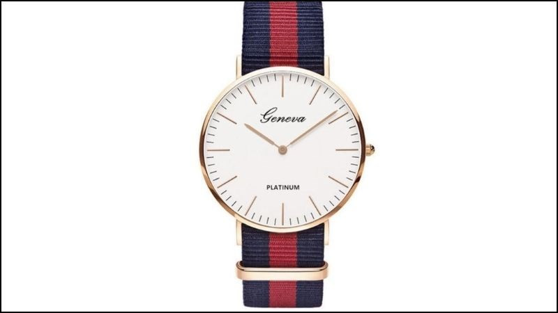 Đồng hồ Geneva Unisex dây vải Nato trẻ trung và năng động