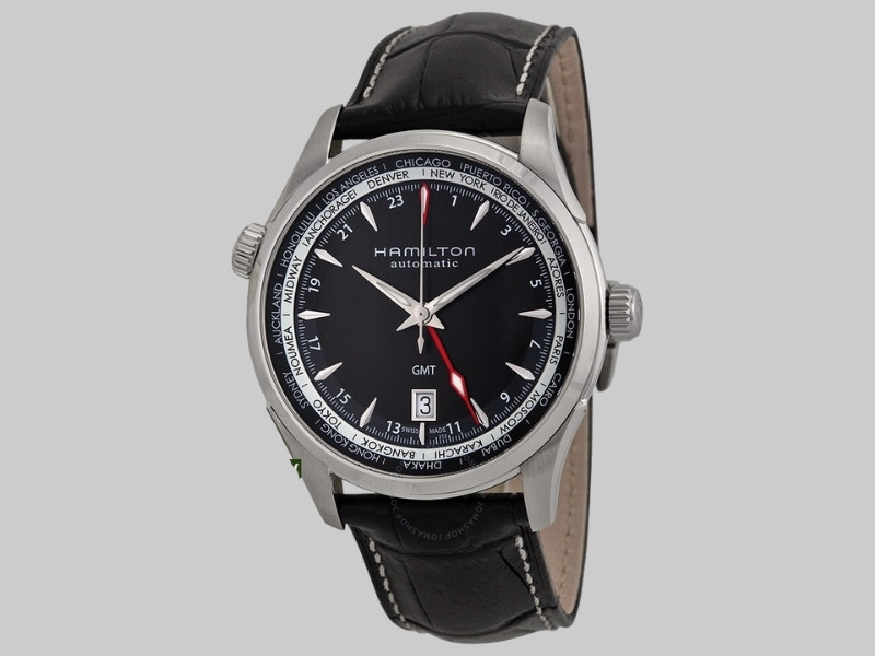 Đồng hồ 4 kim World Time hiển thị 24 tên thành phố đại diện cho các múi giờ toàn cầu