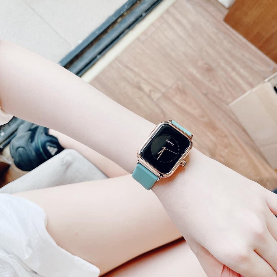 Mẫu đồng hồ dây cao su giá rẻ Guou nữ phong cách trẻ trung