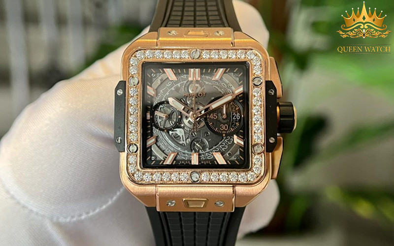 Đồng hồ Hublot nam siêu cấp Square độ Moissanite Replica 1:1 tinh xảo