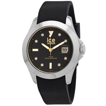 Đồng hồ Ice Watch chính hãng Quartz mặt đen pha lê unisex