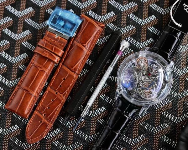Đồng hồ Jacob & Co Astronomia Solar fake Thụy Sĩ với thiết kế Dragon Sliver độc đáo, chi tiết mặt số phức tạp