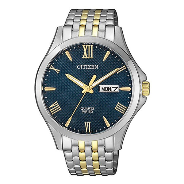 Đồng hồ Citizen nam mặt xanh BF2024-50L sang trọng, vân Cloud de Paris phù hợp quý ông trung niên