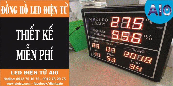 Đồng hồ LED điện tử AIOJSC